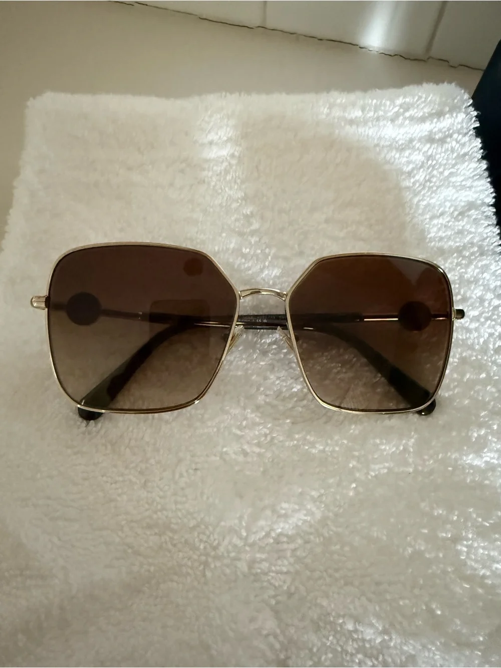 Versace OVE2227 Sunglasses gold frame brown gradient lens